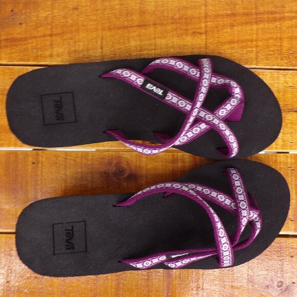 Teva Wedge Women's Size 7 Mush Mandalyn Pink Srappy Sandal. Great condition. - Picture 6 of 9